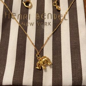 Henri Bendel 14K Gold Plated Elephant
Pendant and Long Necklace